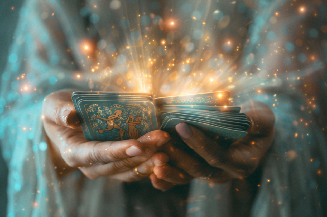 cartas de tarot con energía espiritual y búsqueda de claridad